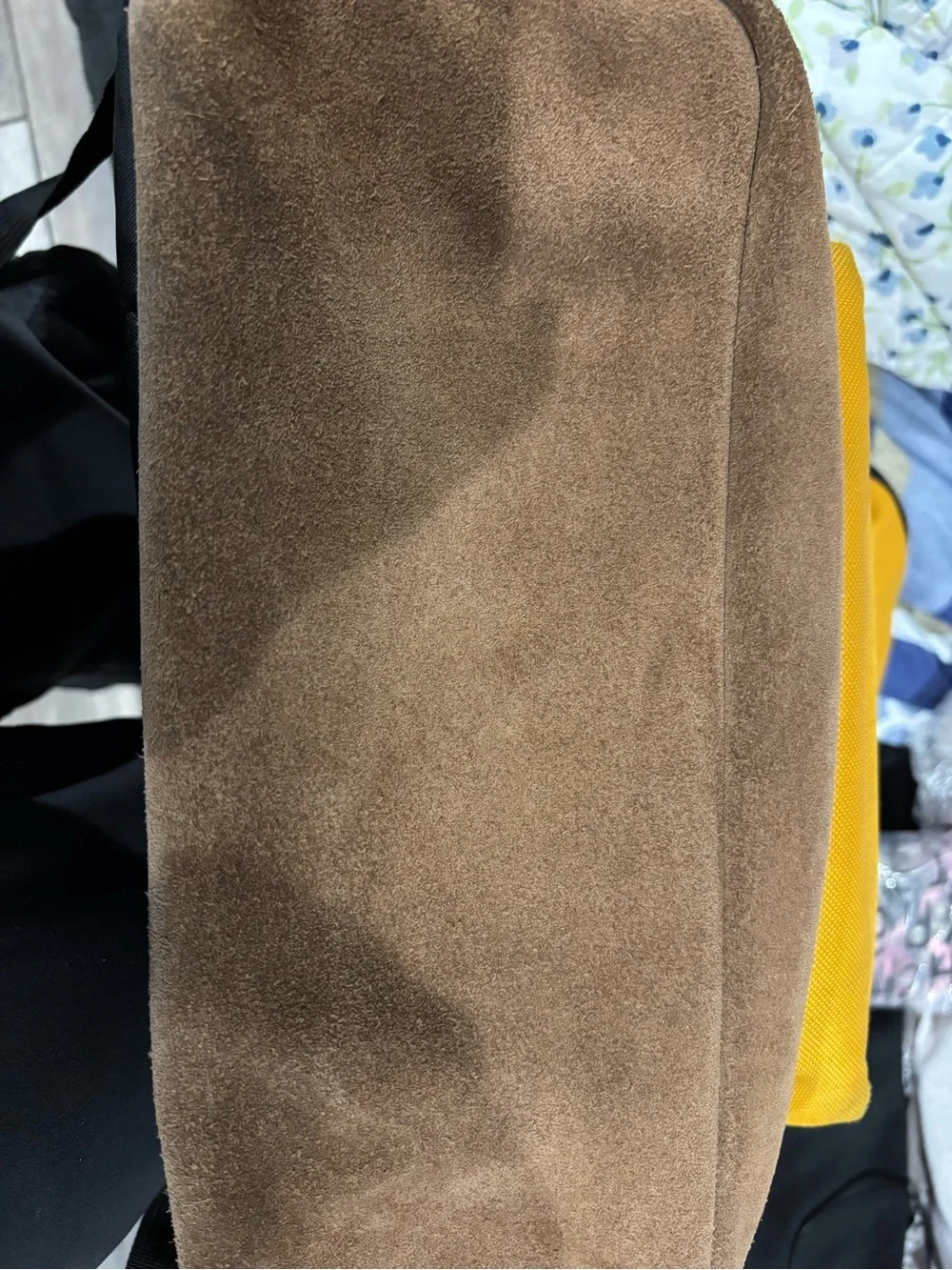 Jansport Yellow Backpack with Brown Suede Base